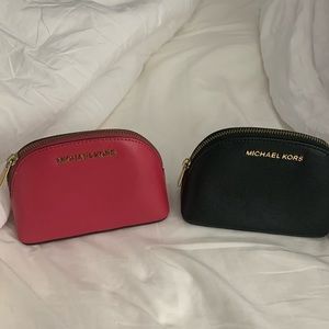 Michael Kors vintage cosmetic leather pouch.